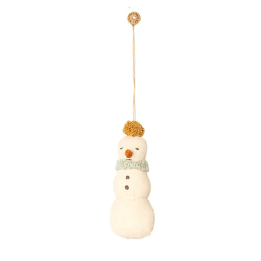 Snowman with Light Blue Scarf